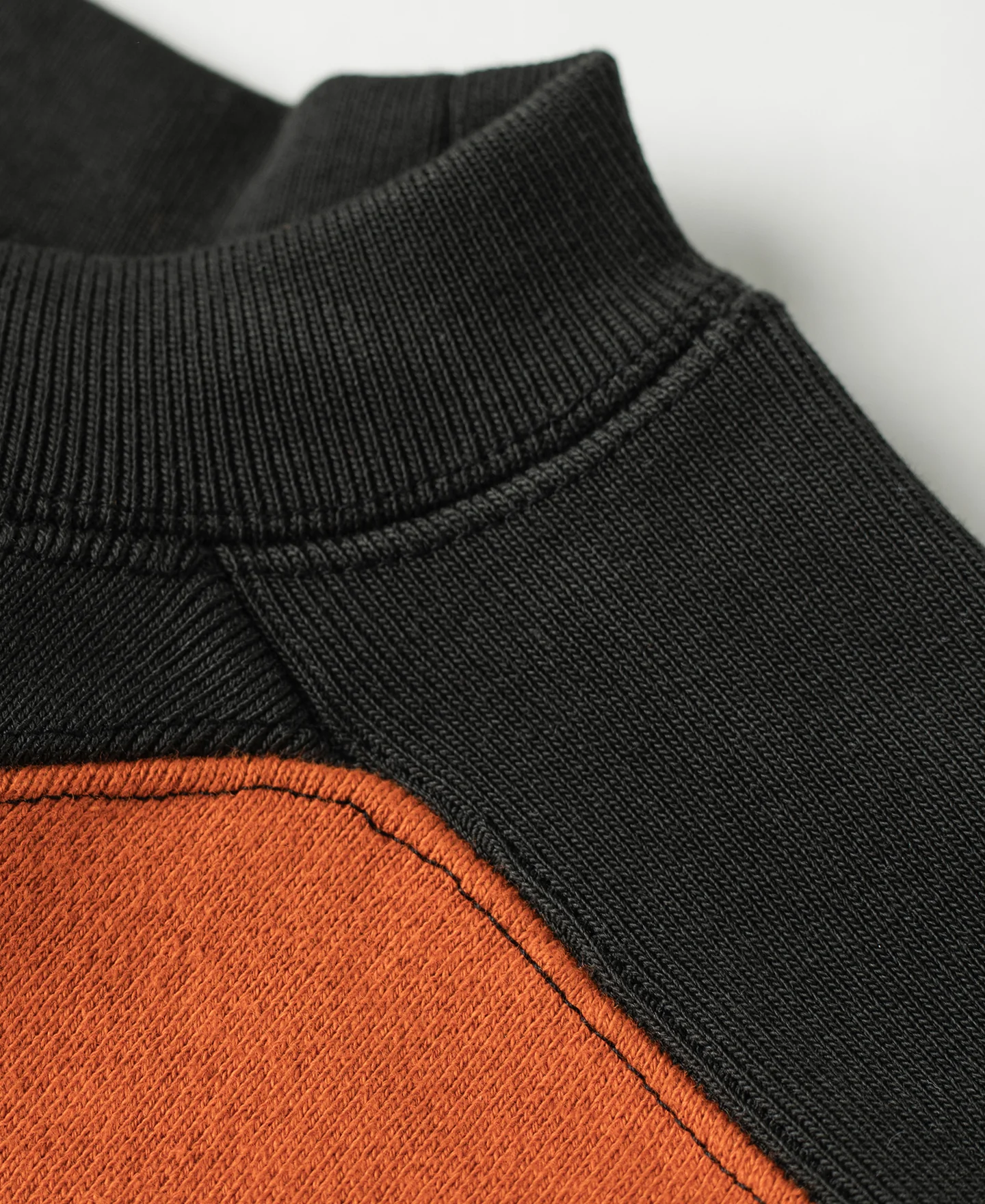 V-Inset Two-Tone Sweatshirt - Orange - Image 9