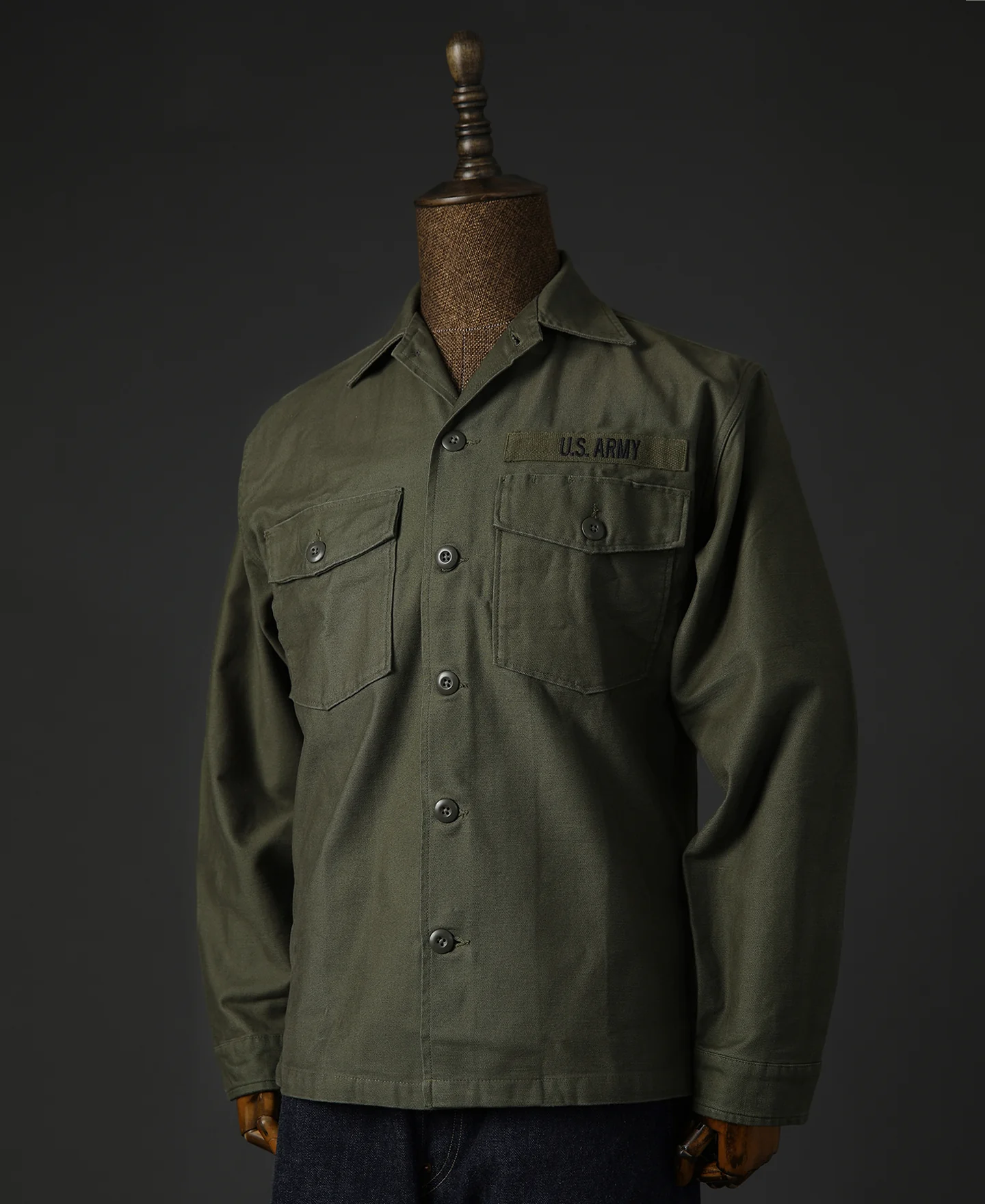 Vietnam War US Army OG-107 Fatigue Utility Shirt - Plain - Image 3