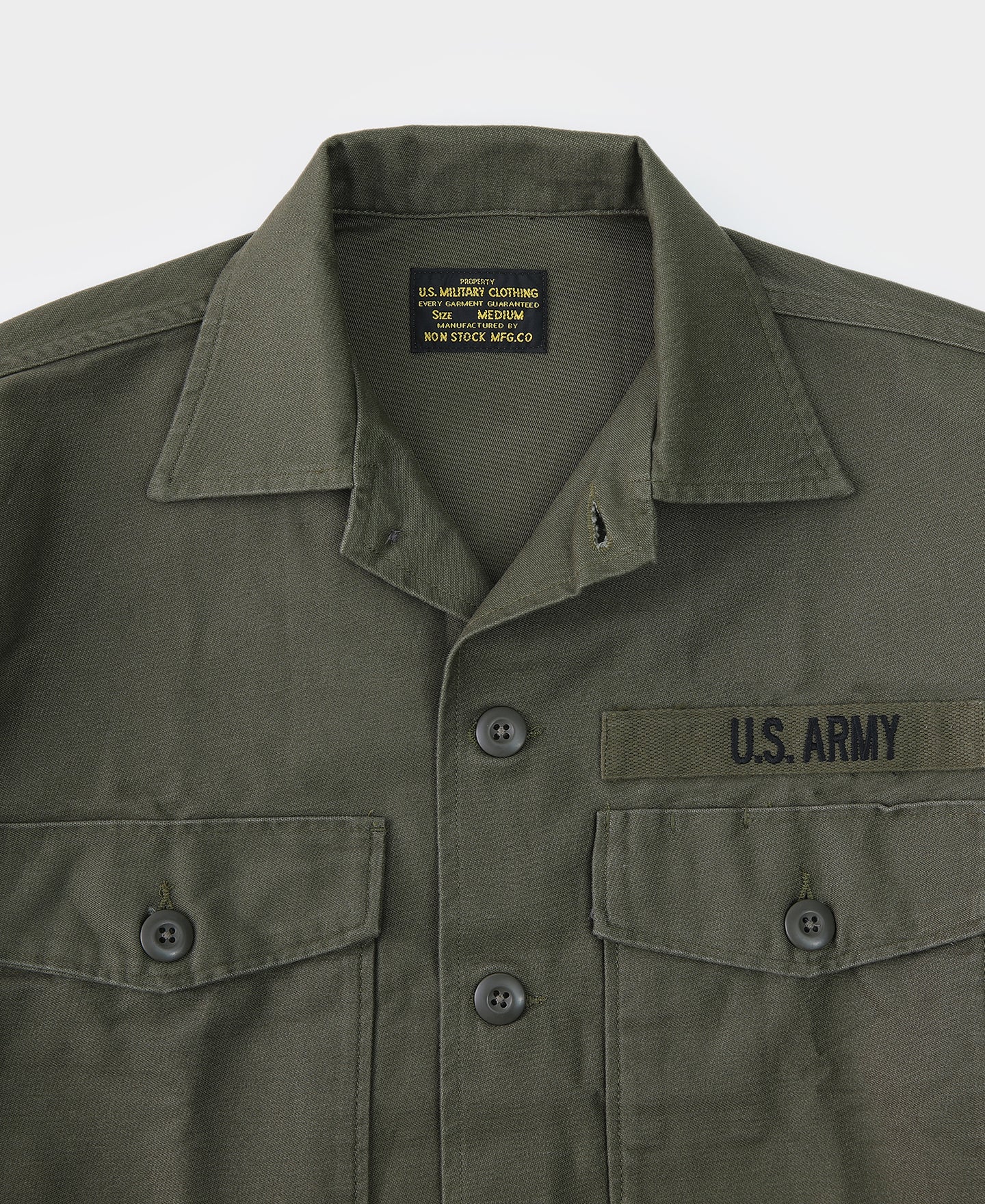 Vietnam War US Army OG-107 Fatigue Utility Shirt - Plain - Image 9