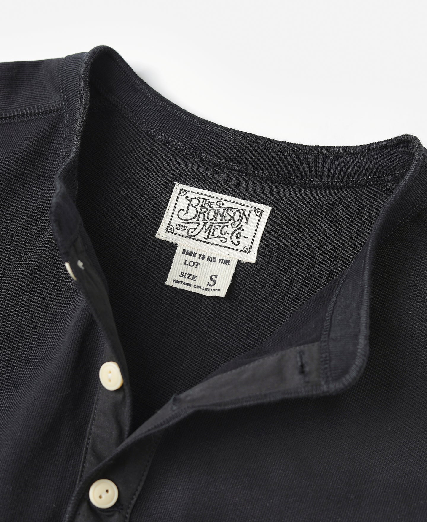 Vintage Long Sleeve Henley Shirt - Black - Image 8