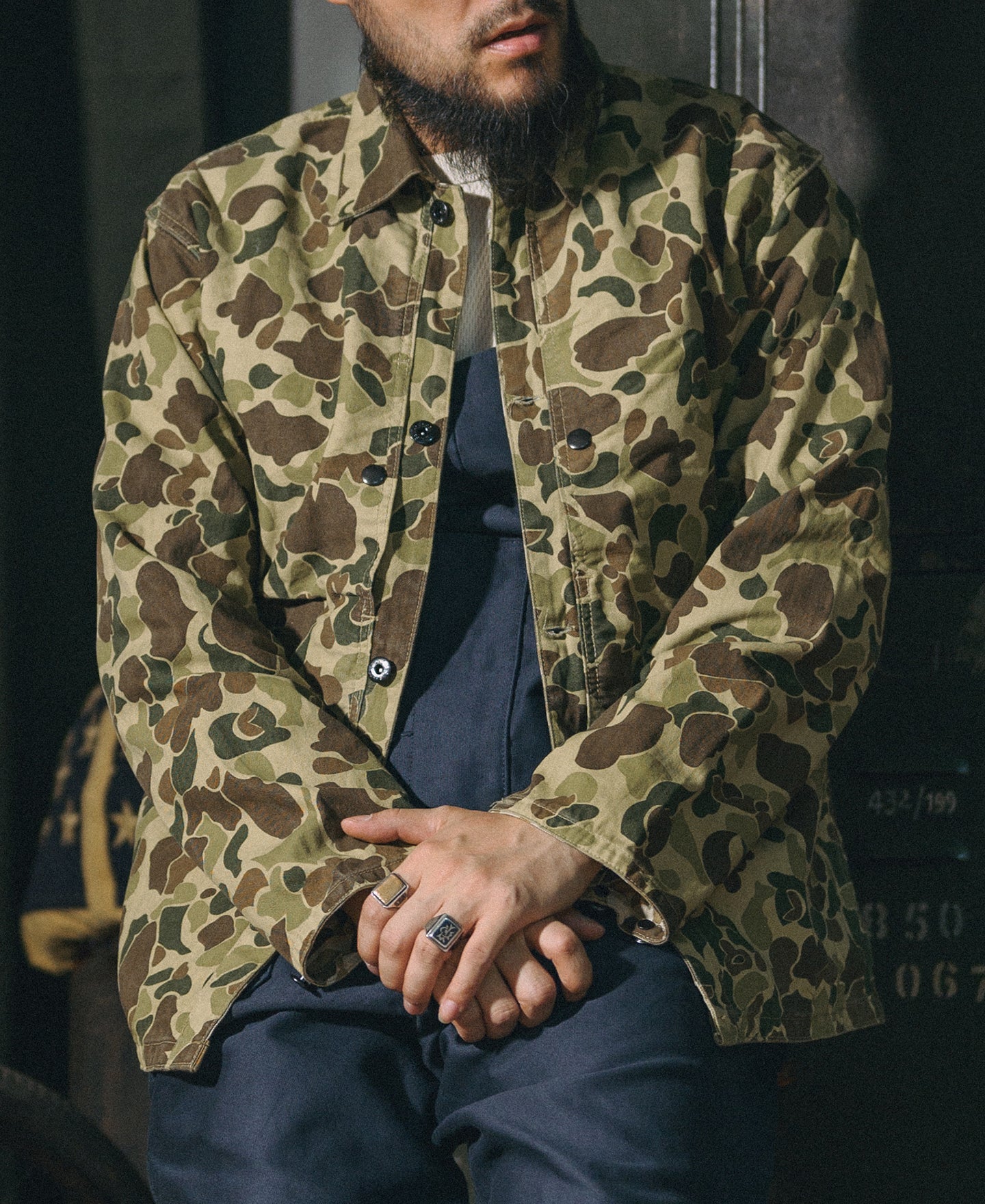 WWII USMC Type P-44 HBT Duck Hunter Camo Jacket - Image 4